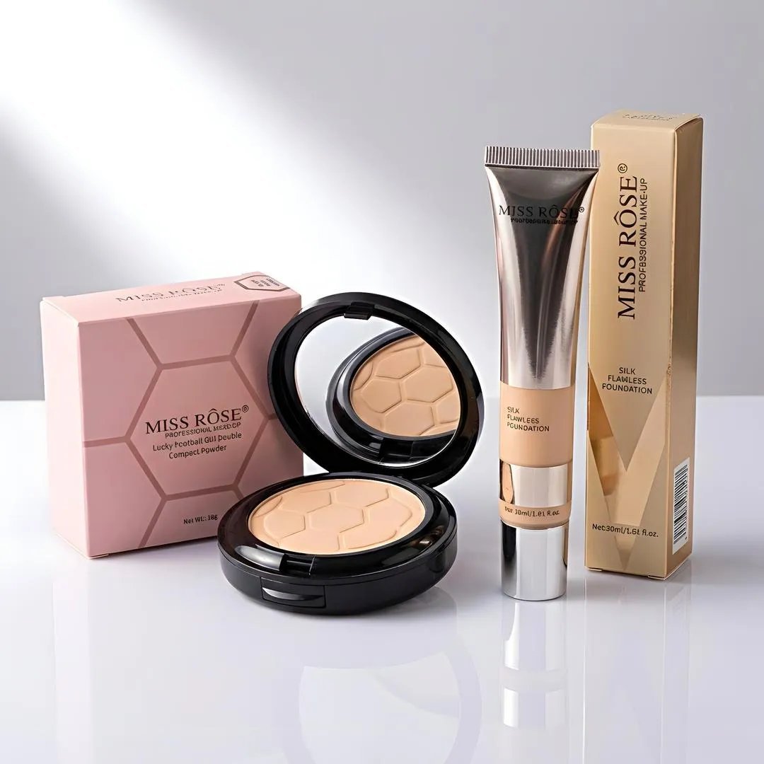 2 in 1 Miss rose foundation and face powdered π - Image 2